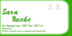 sara mucke business card